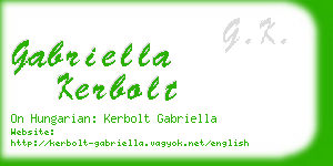 gabriella kerbolt business card
